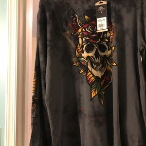 Brand new, black label Affliction Shirt